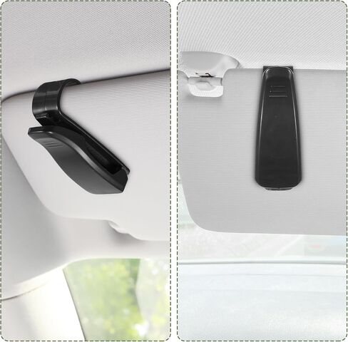 2Pcs Car Sunglass Holder Clip, Sunglass Holder for Car Visor Clip, One Handed Operation Eyeglass Hanger Clips Accessories for Holding Glasses in Saudi Arabia