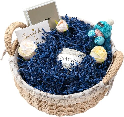 Mefleet 1 LB Crinkle Cut Paper Shred Filler Black Crinkle Paper Shredded Paper for Gift Box - Gift Basket Filler - Gift Box Stuffing for Christmas, Halloween Packaging Wrapping in Kuwait