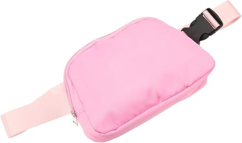 Nylon Fanny Pack Zipper Pockets Adjustable Belt Fashion Waist Pouch for Woman Adult (Red) in Saudi Arabia