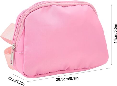 Nylon Fanny Pack Zipper Pockets Adjustable Belt Fashion Waist Pouch for Woman Adult (Red) in Saudi Arabia