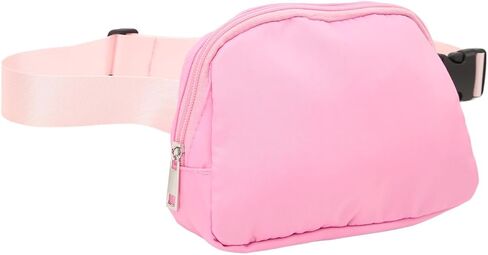 Nylon Fanny Pack Zipper Pockets Adjustable Belt Fashion Waist Pouch for Woman Adult (Red) in Saudi Arabia