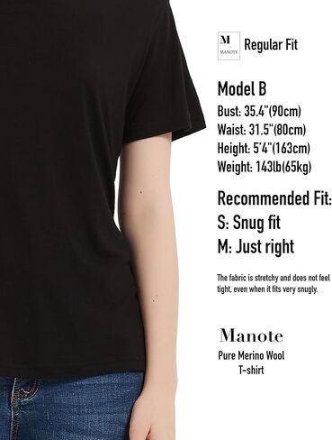 100% Merino Wool T Shirts Women, Short Sleeve Crew Neck Tee Lightweight Undershirt, No-Odor Base Layer for Hiking in Kuwait