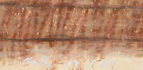 Unkown Artist, Red and Brown Pastel on paper, signed and dated in Saudi Arabia