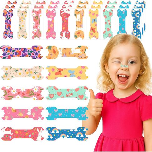 30pcs Extra Small Size Kids Nasal Strips for Breathing Right,Kids Nose Strips with Cute Pattern,Nasal Strips for Snoring,Anti Snoring Nose Tape Clips (Fairyland Garden, 30pcs) in Saudi Arabia