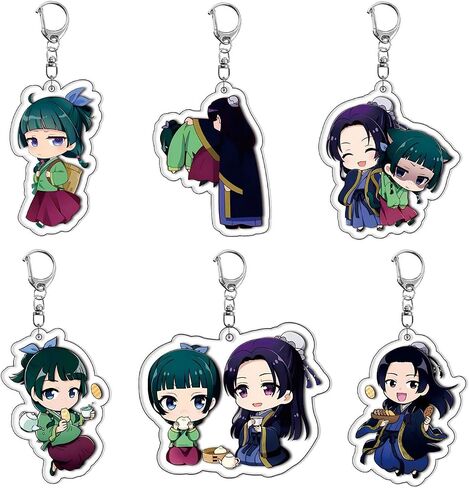 Anime Maomao Cosplay Keychain 6Pcs Set,Manga The Apothecary Maomao Cosplay Merch Key Chain Keyring Pendants in Saudi Arabia