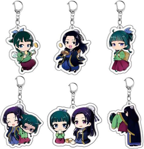 Anime Maomao Cosplay Keychain 6Pcs Set,Manga The Apothecary Maomao Cosplay Merch Key Chain Keyring Pendants in Saudi Arabia