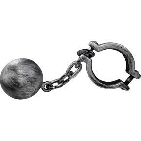 Nicky Bigs Novelties Adult Plastic Prisoner Large Ball and Chain Prop Arm Wrist Leg Shackles Convict Jail Costume Accessory in Kuwait
