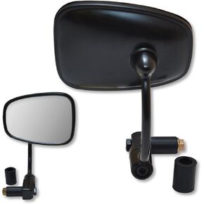 Ken Sean 920033 Matte Black 7/8" Universal Round Bar End Mirror in Kuwait