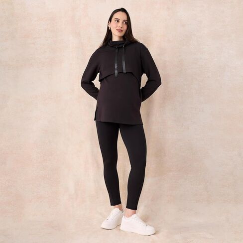 Motherhood Maternity Women's Over The Belly Workout Activewear Pregnancy Leggings with Pockets in Saudi Arabia