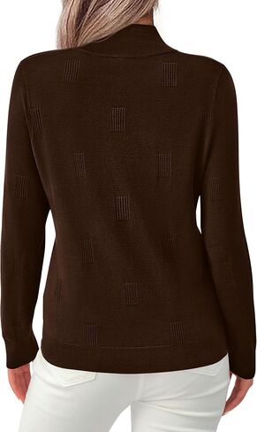PRETTYGARDEN Womens Sweaters Quarter Zip Knit Long Sleeve Business Casual Pullover Tops 2025 Fall Fashion Work Outfits in Saudi Arabia
