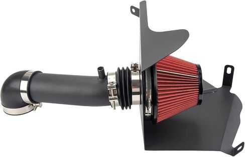 مجموعة مدخل الهواء البارد مع فلتر درع الحرارة لـ 1991-2001 Cherokee 4.0L L6، 1991-2001 Cherokee XJ 2.5L L4 (أحمر) in Kuwait