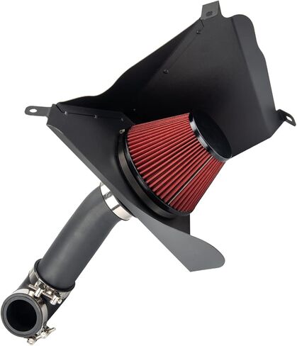 مجموعة مدخل الهواء البارد مع فلتر درع الحرارة لـ 1991-2001 Cherokee 4.0L L6، 1991-2001 Cherokee XJ 2.5L L4 (أحمر) in Kuwait