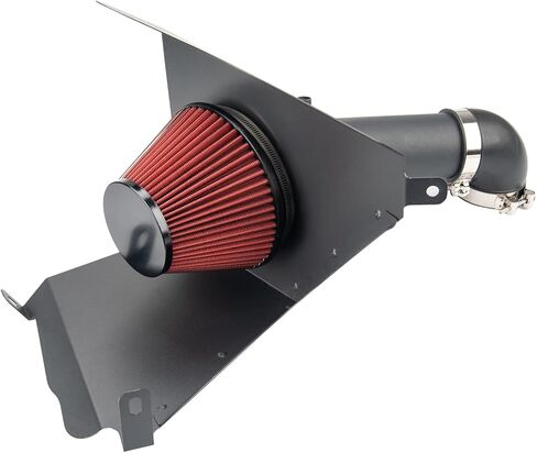 مجموعة مدخل الهواء البارد مع فلتر درع الحرارة لـ 1991-2001 Cherokee 4.0L L6، 1991-2001 Cherokee XJ 2.5L L4 (أحمر) in Kuwait