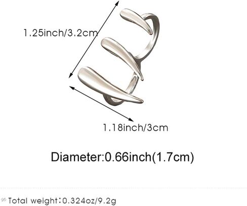 Simple Chunky Gold Open Finger Rings for Women, Statement Silver Minimalist Smooth Water Drop Ring Non Tarnish Punk Charm Party Holiday Jewelry Gifts in Saudi Arabia