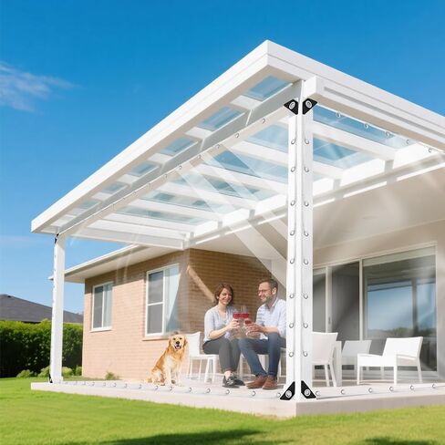 Clear Tarp 3x6ft Clear Tarps Heavy Duty Water Resistant,14Mil Thickened Transparent Tear Resistant PVC Vinyl Tarpaulin Enclosurewith Grommets and Reinforced Edges for Patio,Porch and Outdoor in Saudi Arabia