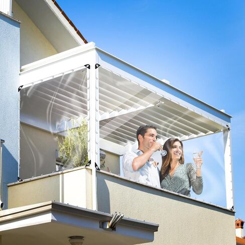 Clear Tarp 3x6ft Clear Tarps Heavy Duty Water Resistant,14Mil Thickened Transparent Tear Resistant PVC Vinyl Tarpaulin Enclosurewith Grommets and Reinforced Edges for Patio,Porch and Outdoor in Saudi Arabia