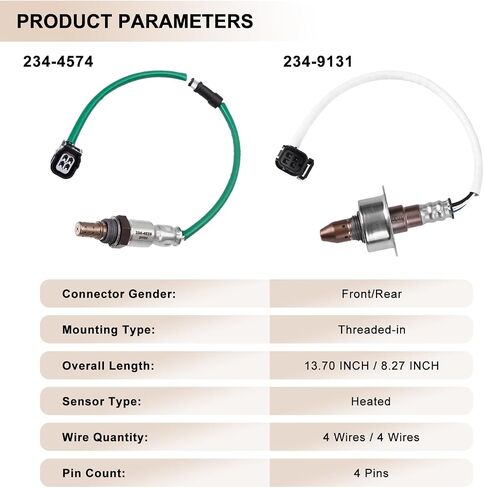 مستشعر الأكسجين O2 المنبع يناسب Acura ILX TLX 2015-2020 2.4L L4، لهوندا أكورد 2013-2017 2.4L L4 - أجهزة استشعار O2 تحل محل 234-9131 234-4574 مجموعة من 2 in Saudi Arabia