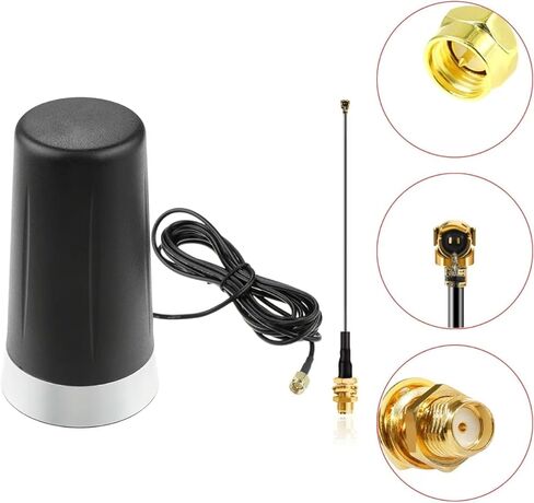 Meshtastic High Gain 915MHz LoRa Whip Antenna, 17cm 10dBi Long Range SMA Male Omni Antenna for ESP32 LoRa V3 RAK Development Board 915MHz LoRa Module with 15cm IPEX Extension Cable (2 Sets), Slinkdsco in Kuwait