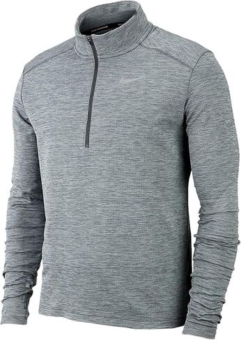 سترة Nike Pacer للرجال بنصف سحاب، بلوفر Nike مع ياقة دائرية، أسود/أسود/فضي عاكس، 2XL in Kuwait
