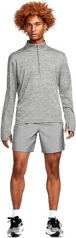 سترة Nike Pacer للرجال بنصف سحاب، بلوفر Nike مع ياقة دائرية، أسود/أسود/فضي عاكس، 2XL in Kuwait