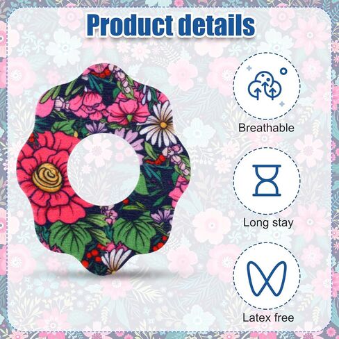 25pcs Waterproof Adhesive Patches for Libre 3 Sensor, Sweatproof CGM Monitor Sticker Covers Breathable Secure Sensor Covers for Libre 3 Accessories (Flower Designs) in Saudi Arabia