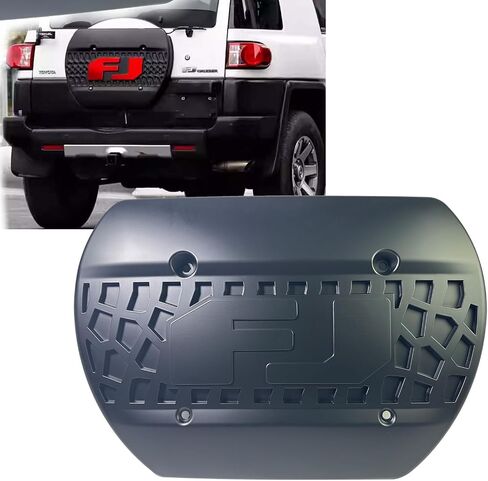 غطاء الإطار الاحتياطي الخلفي متوافق مع 2007 2008 2009 2010 2011 2012 2013 2014 Toyota FJ Cruiser 4.0 w/o كاميرا احتياطية من البلاستيك الصلب الأسود in Saudi Arabia