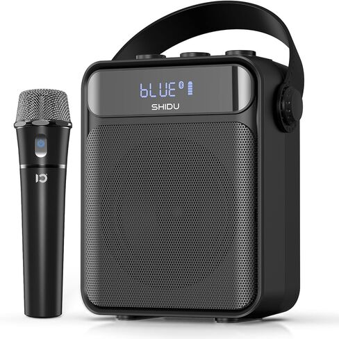 SHIDU Voice Amplifier Wireless Microphone, 25W Portable Speaker with Handheld Mic for teachers, 2 IN 1 Bluetooth Speaker & Voice Amplifier, Portable Voice Amplifier with AUX/USB/SD for Classroom,Party in Saudi Arabia