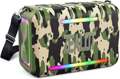 ZEALOT 120W Bluetooth Speaker, Wireless Speakers with Subwoofer, IPX6 Waterproof Loud Bluetooth Speaker with LED Light, 40H Playtime, Custom EQ, Portable TWS Pairing Speaker for Outdoor, Party in Kuwait