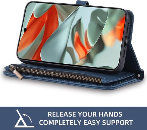 Asuwish Phone Case for Google Pixel 9 Pro XL Wallet Cover with Screen Protector Crossbody Wrist Strap Leather Flip Pattern Zipper Credit Card Holder Stand Cell Pixel9 9Pro 9ProXL Nine Women Men Red in Saudi Arabia