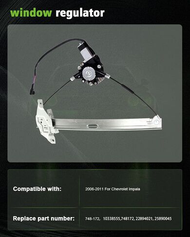 SCITOO Front Left Power Window Regulator with Motor Fit for 1995-1999 for Toyota for Avalon,741-912 in Kuwait
