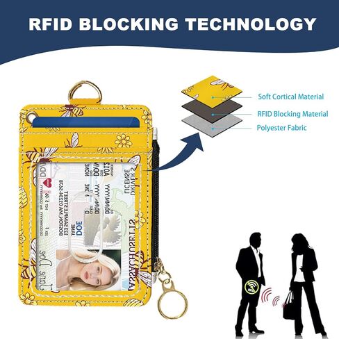 Slim Wallet Credit Card Holder,Cat Struck By Lightning, RFID Wallet Women Cute Small Front Pocket Wallet With Zipper, PU Leather Thin travel RFID Blocking Card Case ID Window,Ladies Gifts in Saudi Arabia