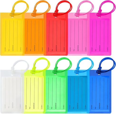 10 Pack Luggage Tags for Suitcases Travel Essentials Luggage Accessories in Saudi Arabia
