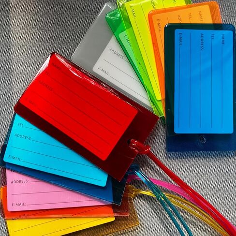10 Pack Luggage Tags for Suitcases Travel Essentials Luggage Accessories in Saudi Arabia