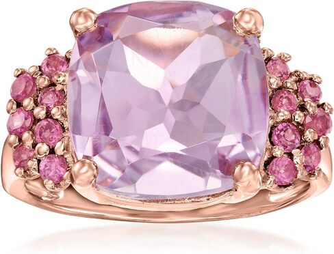 Ross-Simons 4.90 Carat Amethyst and .60 ct. t.w. Rhodolite Garnet Ring in 18kt Rose Gold Over Sterling in Saudi Arabia