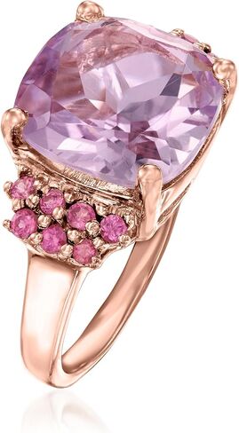 Ross-Simons 4.90 Carat Amethyst and .60 ct. t.w. Rhodolite Garnet Ring in 18kt Rose Gold Over Sterling in Saudi Arabia