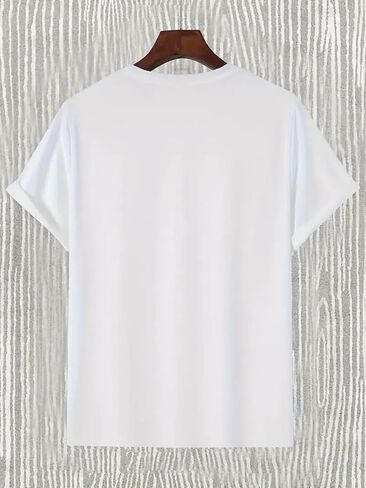 Mens T Shirt - Short Sleeve Crew Neck Soft Fitted Tees Quick Dry Classic White Tshirts in Saudi Arabia