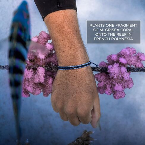 سوار مجدول من 4Ocean Coral Gardeners - يزيل رطلًا واحدًا من بلاستيك المحيط - قابل للتعديل، للجنسين، مصنوع يدويًا من مواد معاد تدويرها - يدعم الحفاظ على الشعاب المرجانية in Kuwait