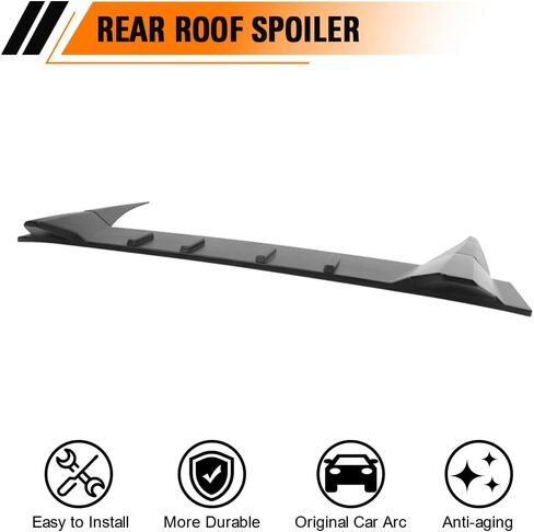 Rear Roof Spoiler, Compatible with 2022-2025 Honda Civic 11th Gen 4-Door Sedan(Not Fit Hatchback), ABS Plastic Type R Painted Gloss Black Car Window Top Spoiler Lip Wing in Kuwait