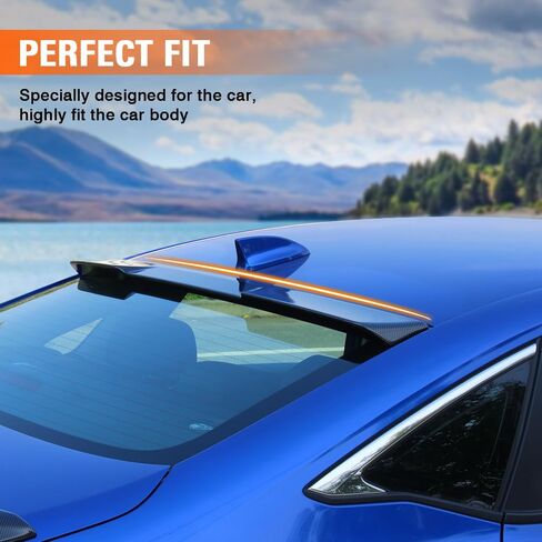 Rear Roof Spoiler, Compatible with 2022-2025 Honda Civic 11th Gen 4-Door Sedan(Not Fit Hatchback), ABS Plastic Type R Painted Gloss Black Car Window Top Spoiler Lip Wing in Kuwait