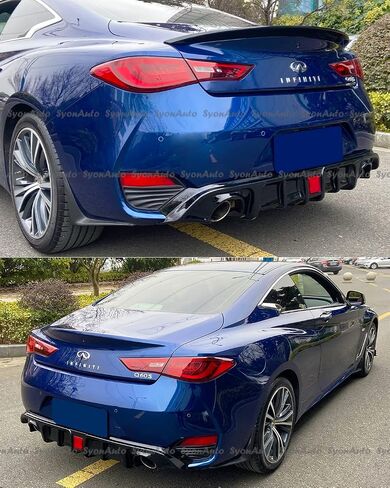 يناسب 2017-2022 إنفينيتي Q60 الناشر الخلفي لزعانف القرش الأسود اللامع مع ضوء الفرامل LED in Saudi Arabia