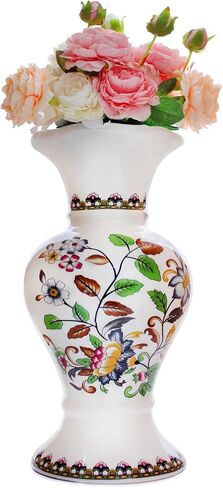 Large Ceramic Vase Inlaid with Rhinestones,Vintage Silver Flower Vase for Home Decor, Decorative Flower Vase for Living Room,Bedroom,Table Centerpiece,Kitchen,Luxury Flower Vase Gift,30cm in Saudi Arabia