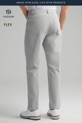 بنطال جولف HISDERN Flex 503 للرجال بقصة ضيقة 30 بوصة/32 بوصة/34 بوصة قابل للتمدد سريع الجفاف وخفيف الوزن للعمل الكاجوال مع 5 جيوب in Kuwait