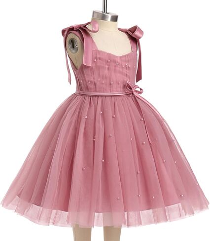Toddler Girls Tulle Dress Spaghetti Strap Tutu Birthday Princess Pageant Party Dresses 9M-4Y in Kuwait