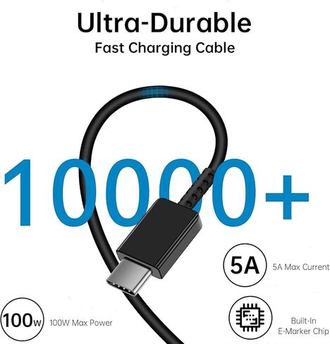 25W USB-C Charger Super-Fast-Charging Fit for Samsung Galaxy-Tab S9 FE+ Plus SM-X710/X716B, SM-X810/X816B, SM-X510/X516B,SM-X610/X616B Tablet Type C Power Adapter Charging Cord Cable 6.6FT Replacement in Kuwait