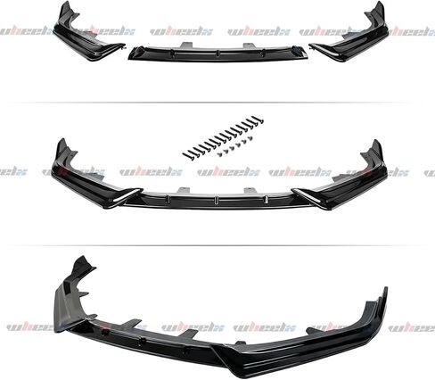 3Pcs Front Bumper Lip Compatible with 2021-2022 Honda Accord, JDM Style Air Dam Lower Chin Splitter 4 Door Sedan Protection Body Kit (Glossy Black) in Saudi Arabia
