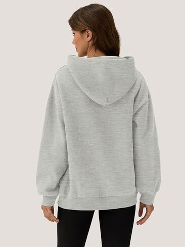 ZAFUL Womens Seam Oversized Hoodies Fleece Comfy Sweatshirts Fall Fashion Casual Pullover Tops 2025 Winter Clothes in Saudi Arabia