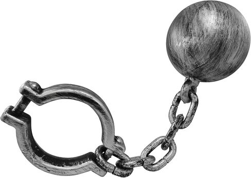 نيكي بيغز المستجدات الكبار البلاستيك سجين الكرة الكبيرة وسلسلة الدعامة الذراع المعصم الساق أغلال المحكوم عليه السجن زي ملحق in Saudi Arabia