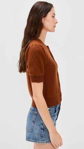 FRAME المرأة الكشمير Pointelle Cardi in Kuwait