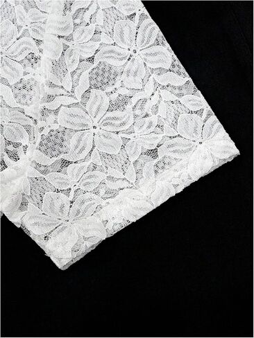 GORGLITTER Women's Floral Lace Short Sleeve Cropped Cardigan for Dress Crochet Open Front Bolero Shrugs Cardigan Blazer in Saudi Arabia