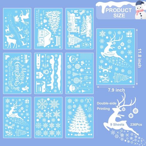 Halloween Window Stickers, 8 Sheets Halloween Skeleton Window Clings Decals for Halloween Party Decorations, Scary Halloween Stickers Glass Window Home Decor for Indoor Outdoor Party Supplies in Saudi Arabia